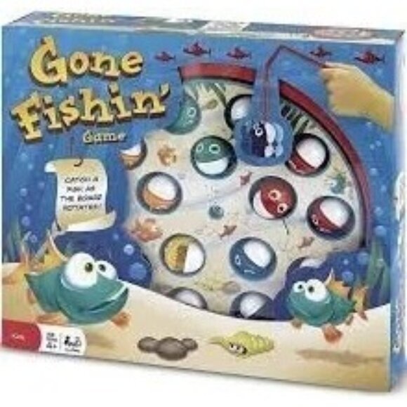 Gone Fishin Game For Kids Ages 4+ Fun Motorized Board With 15 Fish & 2 Fishing P - Picture 1 of 5